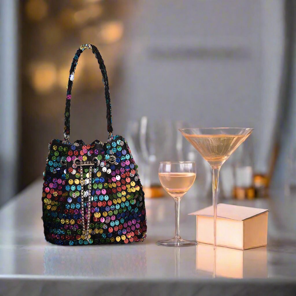 Adore Sequin Bucket Bag