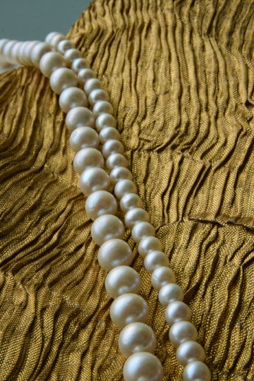 Freshwater Choker Necklace 7mm Round White Pearls