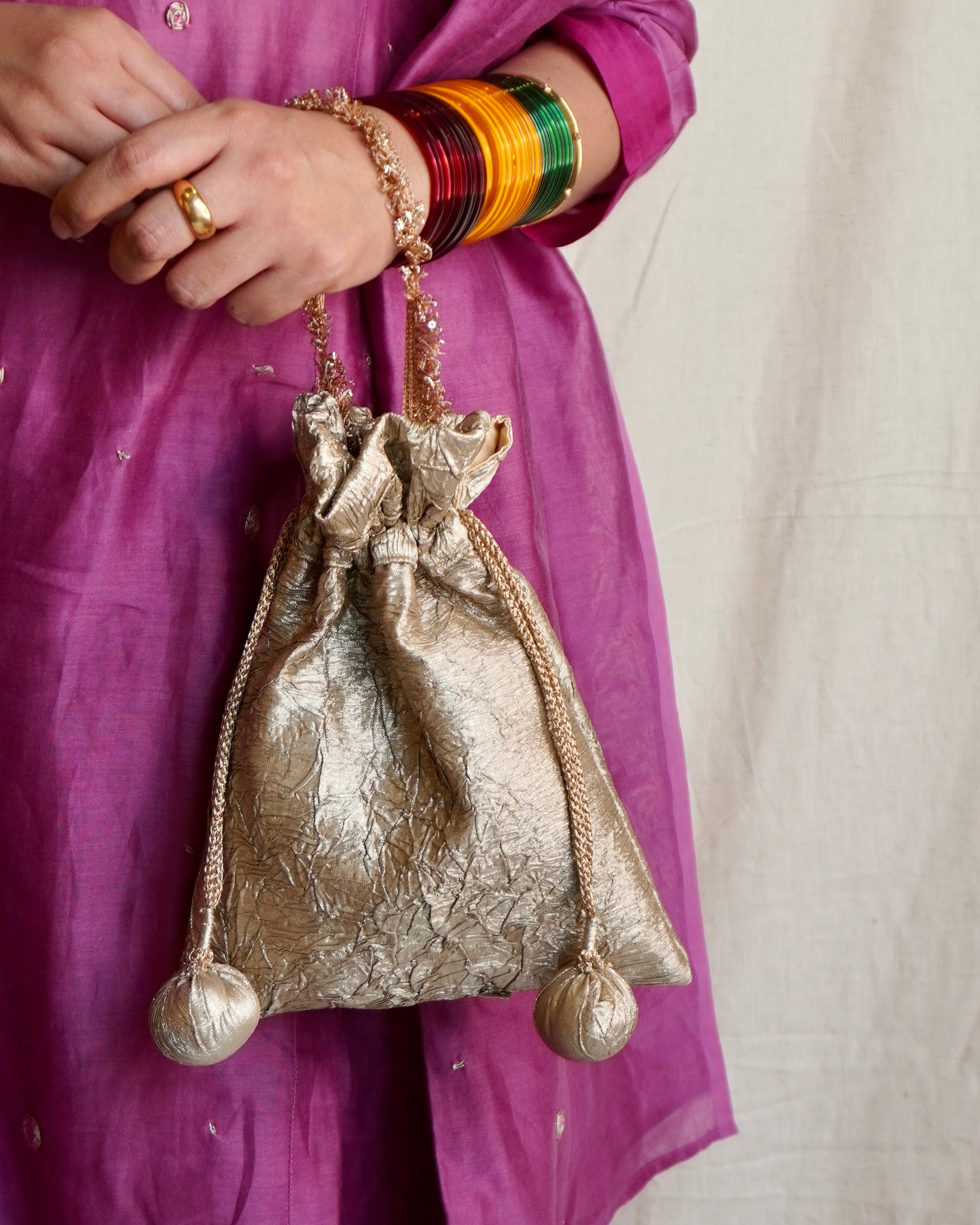 Nisha Gota Potli Bags set