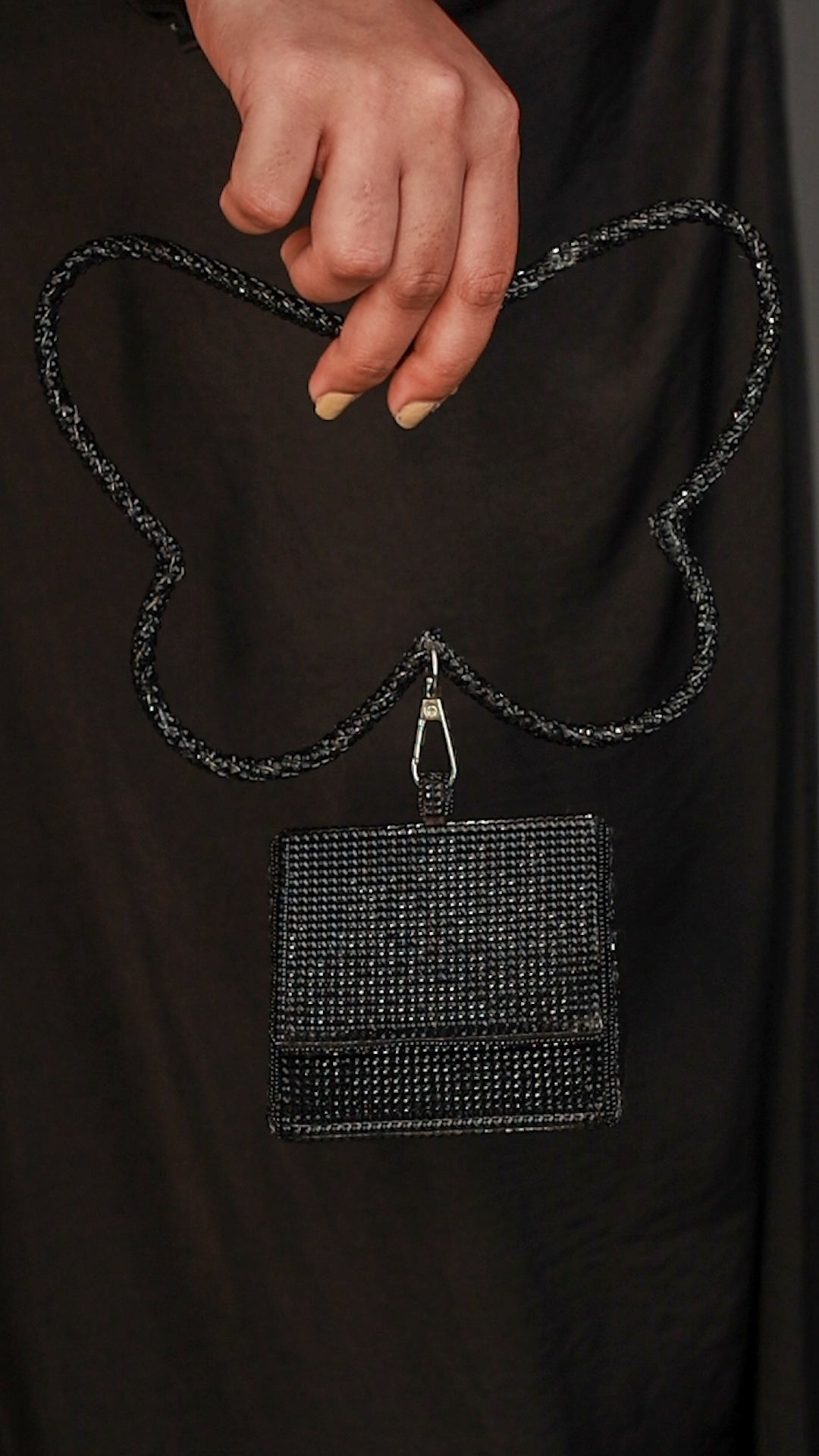 Nano Charm Bag with Crystal Handle