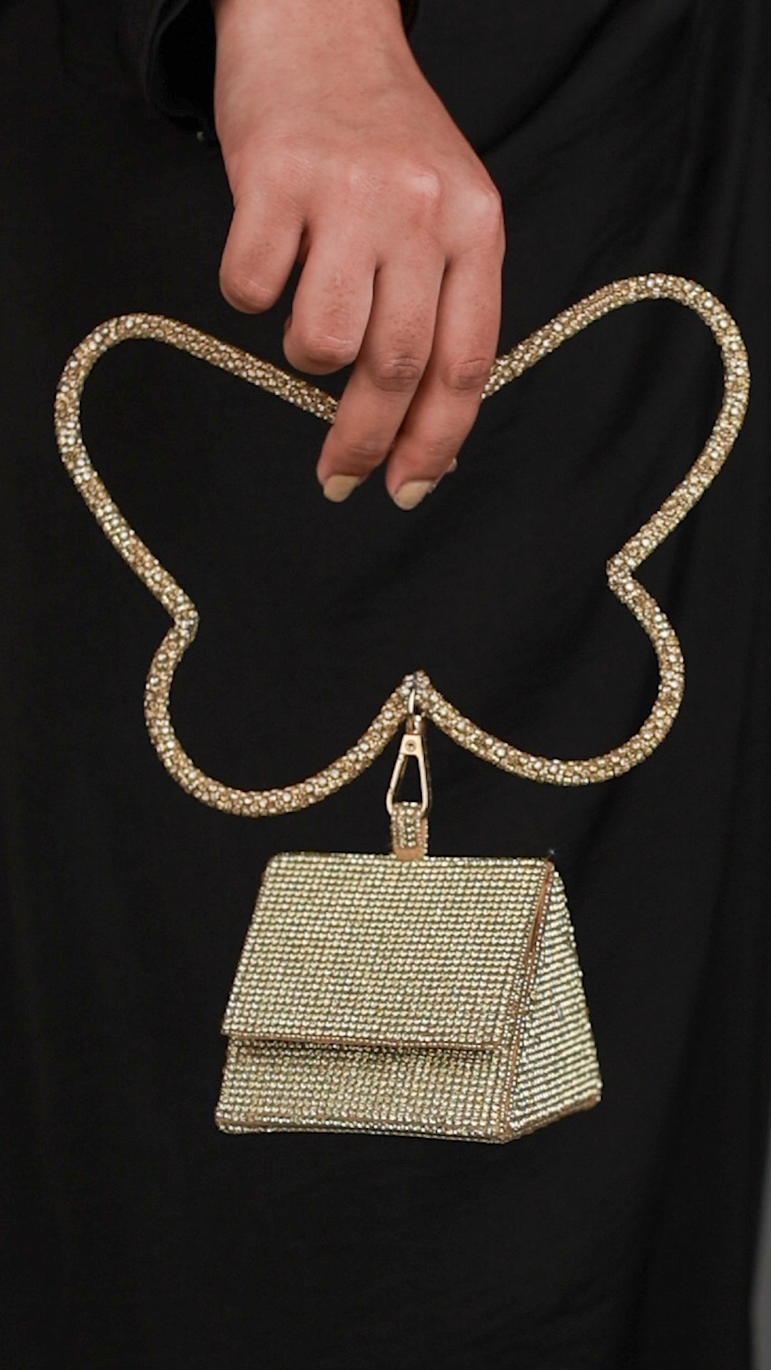 Nano Charm Bag with Crystal Handle